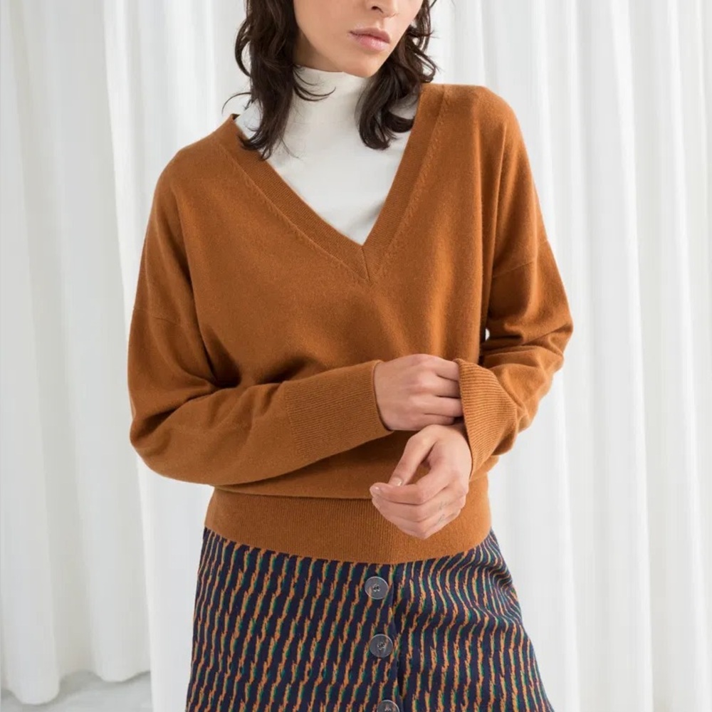 &Other Stories Light Brown 100% Cashmere Sweater Size XS